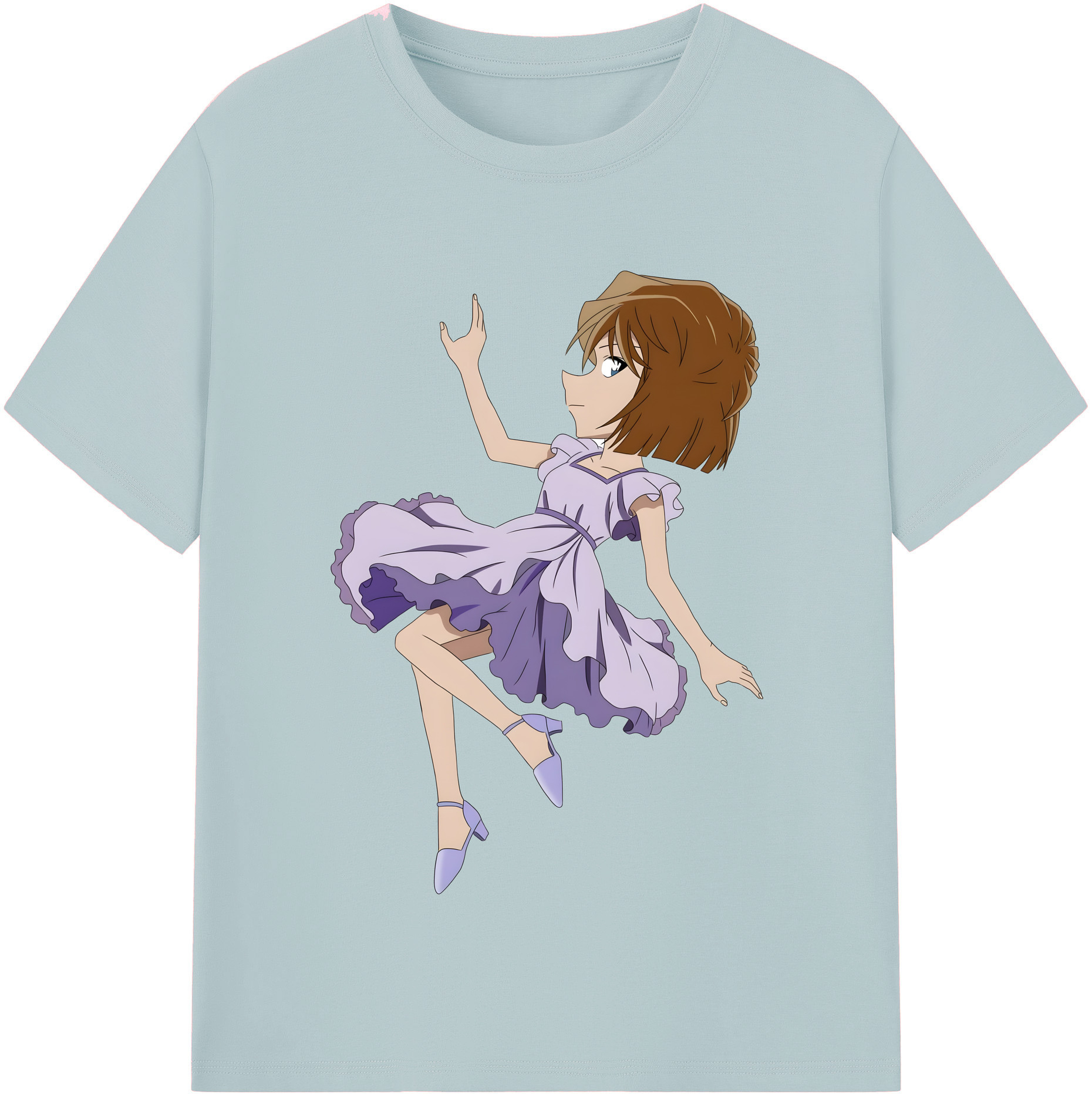 （画像用） 名探偵コナン 灰原 哀 はいばら あい Detective Conan Anita Hailey、Vi Graythorn Haibara Ai 綿100％半袖Tシャツ（フロントプリント）